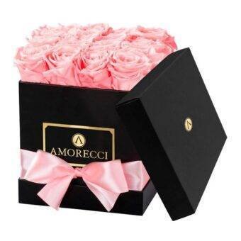 box black whit roses