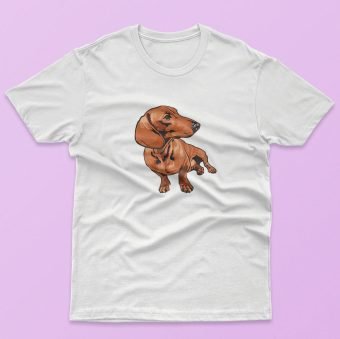 Polo de perro salchicha-blanco - Imagen 2