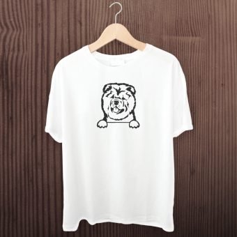Chow Chow  polo blanco mujer - Imagen 2